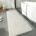 thumbnail image 6 of Junovo Soft Bathroom Rug Runner Absorbent Microfiber Bath Rugs for Bathroom Non Slip Bath Mat for Tub, Shower Floor,24"x48",Cream White, 6 of 6