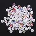 thumbnail image 2 of 100Pcs Mixed Painted Letter Alphabet Wooden Sewing Button Scrapbooking, 2 of 8