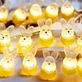 thumbnail image 4 of AYktou Easter Decorations,Easter Basket Stuffers,Easter Gifts for Kids, LED Easter Eggshells Rabbits Shaped Copper Lamp Festival Decorative Lantern String String Lights, 4 of 6