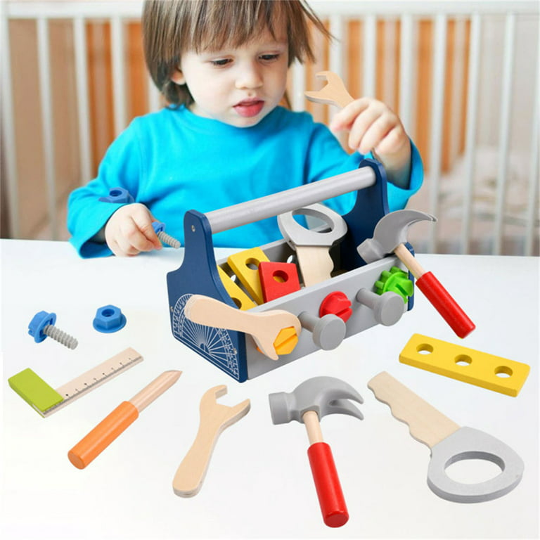 YCFUN 82 Pcs Toy Workbench for Boys Toddlers, Kids Tool Set Kids