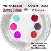 Piggy Paint Rainbow Party Gift Set for Kids, 3 Non-toxic Nail Polishes & Nail Art