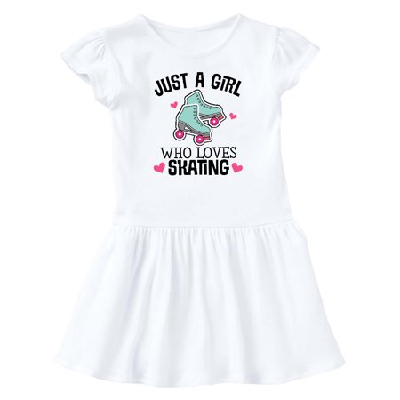 

Inktastic Just A Girl Who Loves Skating Gift Baby Girl Dress