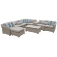 thumbnail image 1 of Coast 10 Piece Outdoor Wicker Patio Furniture Set in Beige, 1 of 2