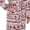 Pink, variant on INTIMO Womens Reindeer Holiday Robe