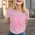 thumbnail image 2 of T-shirt à Manches Courtes Imprimé Lettres Col Rond Cancer du Sein Décontracté à la Mode pour Femmes Taille 4, 2 of 4