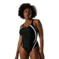 thumbnail image 1 of Speedo Women's Quantum Fusion Splice One Piece Swimsuit - Speedo Black, 12, 1 of 4