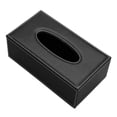 thumbnail image 1 of Pu Leather Cosmetic Tissue Dispenser, 25 * 14 * 9.5cm (Black), 1 of 5