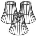 thumbnail image 2 of 3 Pcs Metal Lamp Shade, 5.7 in Iron Pendant Light Shade, Black Metal Lamp Bulb Guard, Industrial Birdcage Lampshade for Dining Room, Living Room, Bathroom, 2 of 5