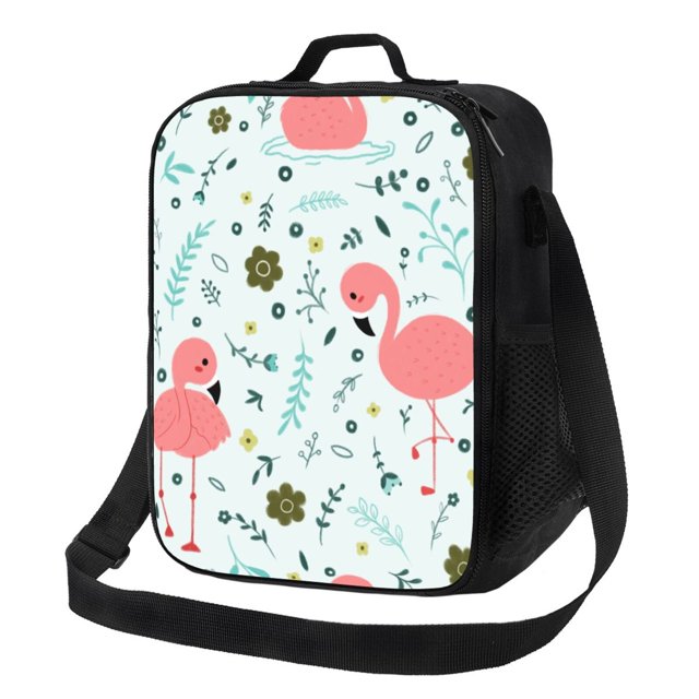 Disketp Cute Flamingo Bolsa Térmica Estampada para Almuerzo, Lonchera para Hombres y Mujeres Adultos