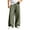 Army Green@GC@, variant on CONZONE Mens Baggy Cotton Linen Pants Wide Leg Pants for Men Trendy Elastic Waist Drawstring Solid Soft Casual Joggers Pant With Pockets