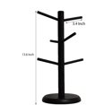 thumbnail image 2 of Mug HangerTre, Coffee Cup Holder with 6 Hooks, Wood Coffee Mug Holder for Counter, Coffee Bar Accessories and Decor,Coffee Organizer Station (Balck), 2 of 7