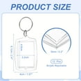 thumbnail image 2 of UXxcell 12Pcs Photo Frame Keyring, 5.5 x 4cm / 2.17 x 1.57 Inch Rectangular Curved Acrylic Custom Keychain Blanks Personalized DIY Keychains for Souvenir Anniversary Holiday, 2 of 6