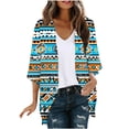 thumbnail image 2 of HOMBOM Womens Lightweight Kimono 3/4 Sleeve Cardigan Beach Dusters Hawaiian Print Soft Cover Ups for Young Women Daily Wear, 2 of 5