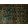 thumbnail image 1 of Ahgly Company Machine Washable Indoor Rectangle Persian Turquoise Blue Traditional Area Rugs, 6' x 9', 1 of 4