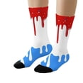thumbnail image 4 of AWZXDE Ice Print Novelty Ankle Socks For Boys Girls Soft Blend Breathable Casual Wear Kids Red,7-12 Years, 4 of 4