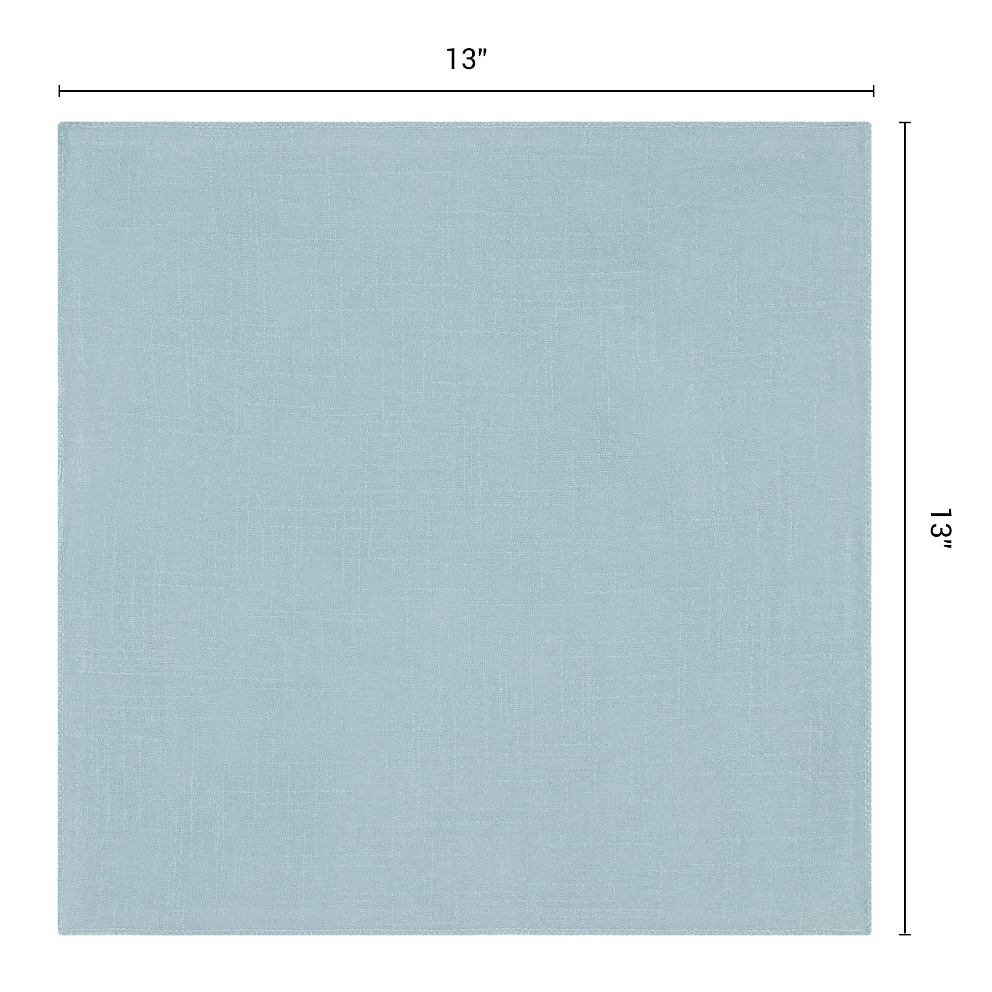 Unique Bargains 12Pcs Solid Washable Reusable Cloth Napkins Gray Blue 13x13inch