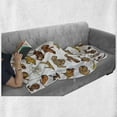 thumbnail image 6 of Dog Soft Flannel Fleece Blanket, Composition of Different Funny Dog Heads Puppy Canin Irish Humorous Cartoon, Cozy Plush for Indoor and Outdoor Use, 50" x 70", White Yellow Chocolate, by Ambesonne, 6 of 6