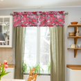 thumbnail image 3 of Yayeee Kitchen Valance Rod Pocket 54" x 18" Living Room Window Curtain, Sweet Strawberry, 3 of 6