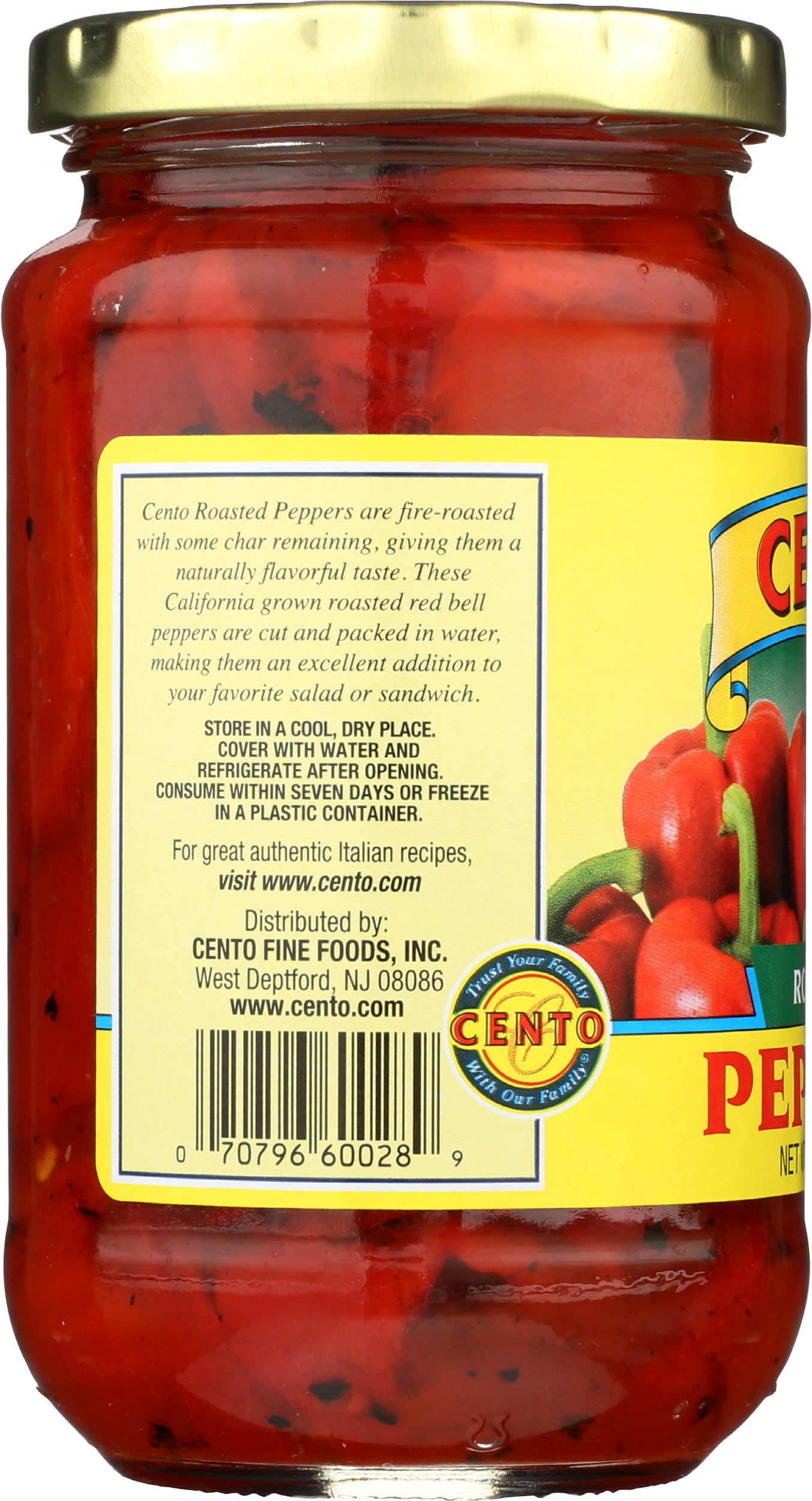 Pack of 12, Cento Roasted Peppers, 12 oz