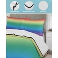 thumbnail image 4 of Rainbow Colors Ombre Cream Twin XL Size Down Alternative Comforter,Lightweight Comforter Quilt Bedding Set with Pillow Shams Modern Abstract Art Aesthetics Bed Comforter Duvet Insert 68"x98", 4 of 7