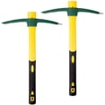 thumbnail image 2 of PYYAN-2 Packs 15 Inch Pick Mattock Hoe, 1.5Lbs Forged Weeding Garden Pick Axe with Fiberglass Handle for Digging Loosening Soil, Gardening, Camping or Prospecting, 2 of 4