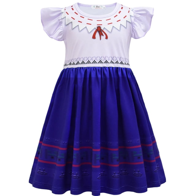 Vestido de princesa para niñas, Cosplay de Disney, Anime, Encanto, Isabela Madrigal, niñas, gafas de Halloween, vestido para niños zhangyuxiang unisex