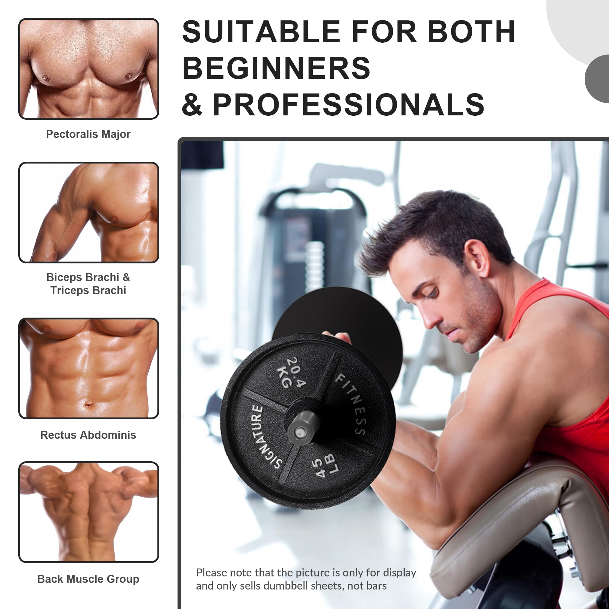 BalanceFrom Deep Dish Olympic Weight Plates, 2-Inch Cast Iron with E-Coating, for Strength Training, Powerlifting, and Home Gym，Multiple Weight Options Available