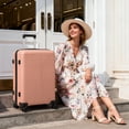 thumbnail image 2 of Ktaxon 20 Inch Carry-on Luggage Hardside Suitcase with 360° Detachable Spinner Wheels, Lightweight Unbreakable Travel Luggage, Pink, 2 of 9