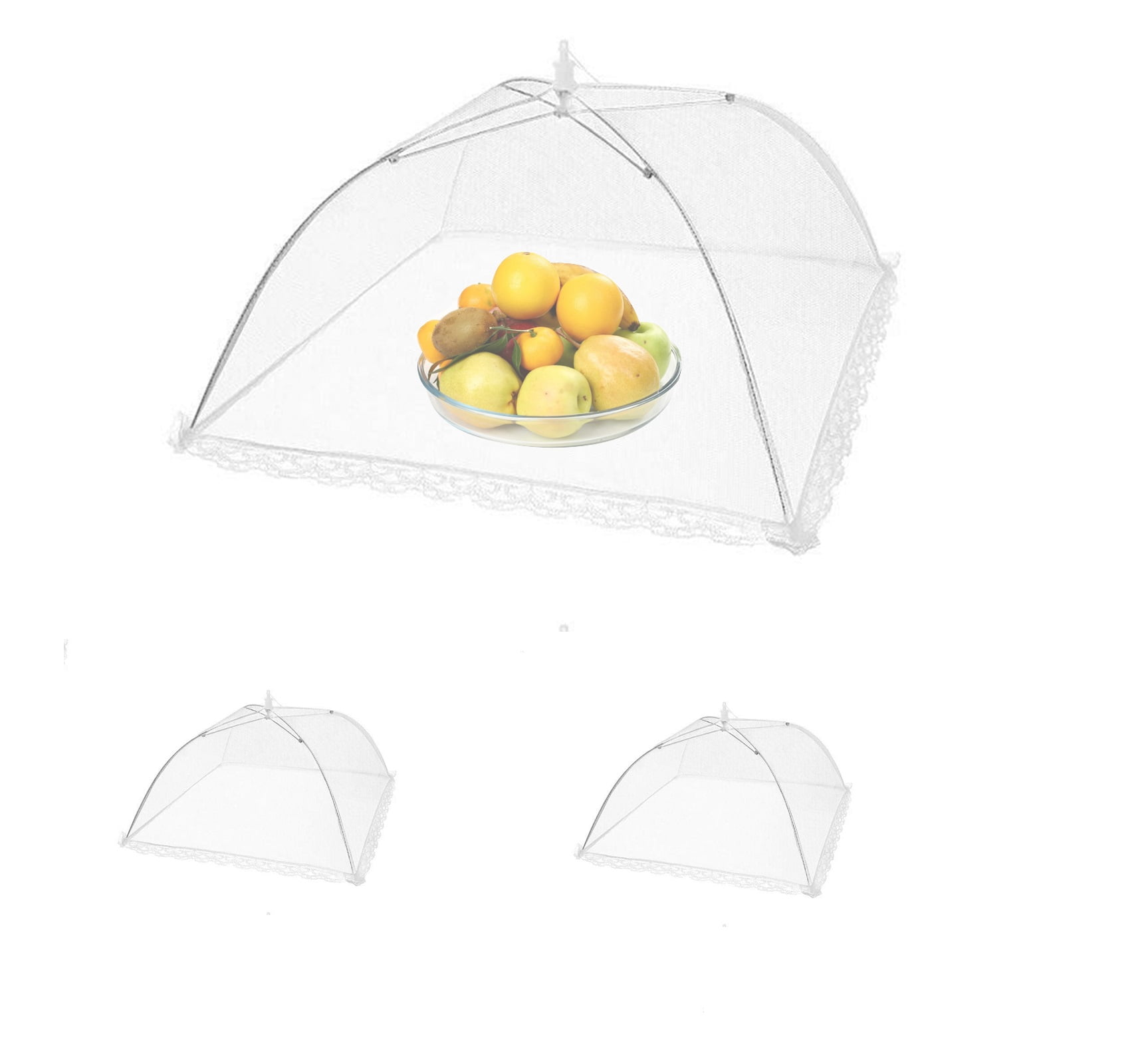 3 Pack Food Covers 17 Inch Popup Encrypted Mesh Plate Serving Tents
