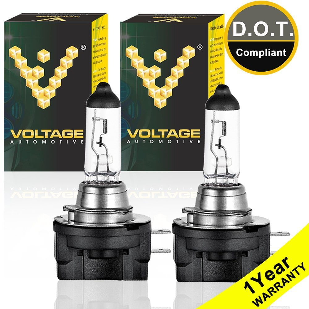 Voltage Automotive 9006 HB4 Halogen Headlight Bulb Standard Replacement For Low Beam High Beam Driving Fog Light Pair 