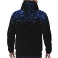 thumbnail image 7 of Daiia Black Blue Glitter Sparkles for Men's Fashion Hoodies & Sweatshirts with Kangaroo Pocket Hooded Sweatshirt Breathable & Moisture Wicking-X-Large, 7 of 7