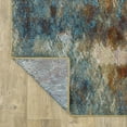 thumbnail image 5 of 5' X 7' Blue Gold Teal Rust Grey And Beige Abstract Power Loom Stain Resistant Area Rug, 5 of 10