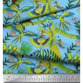 thumbnail image 3 of Soimoi Rayon Fabric Branches,Parrot & Leopard Jungle Print Sewing Fabric Yard 56 Inch Wide, 3 of 3