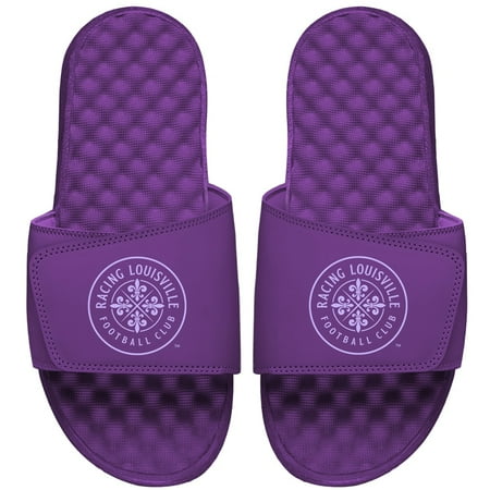 

Youth ISlide Purple Racing Louisville FC Primary Logo Slide Sandals