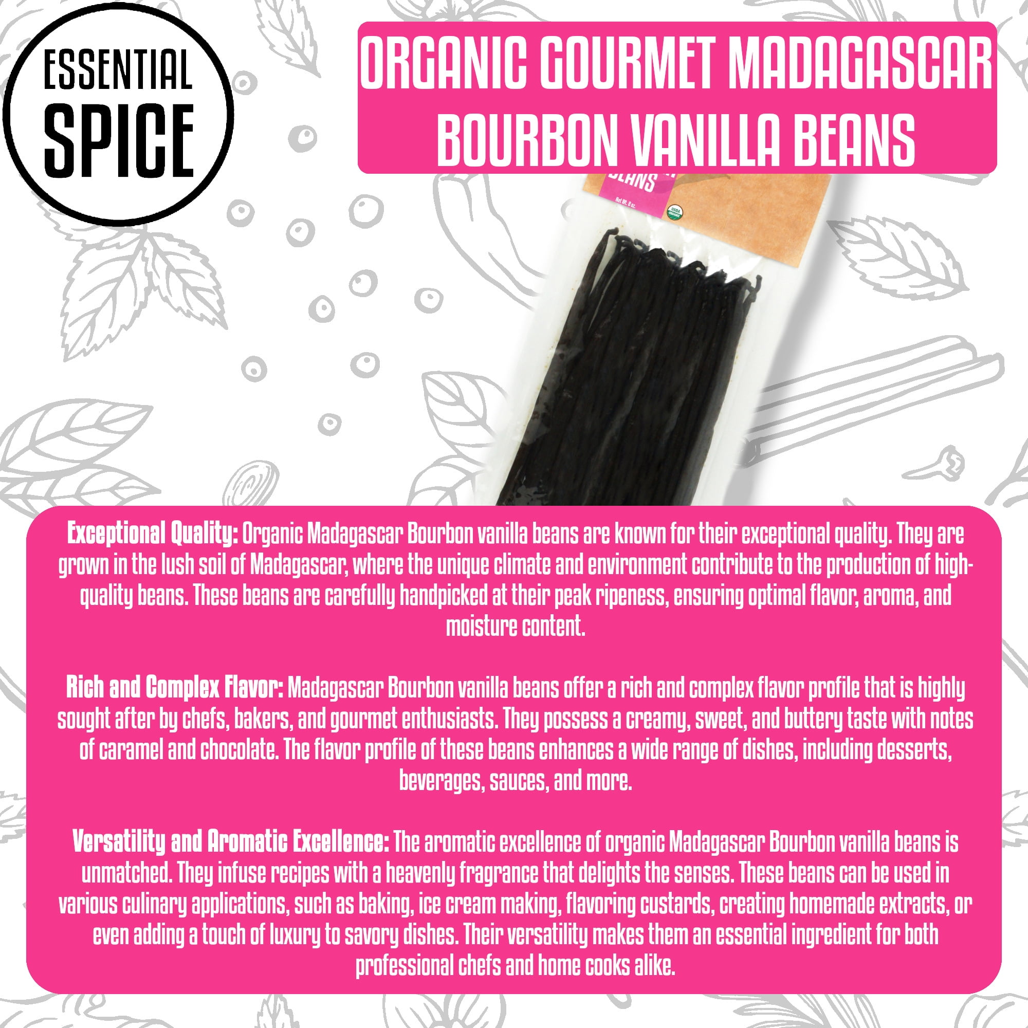 Gourmet Madagascar Bourbon Vanilla Beans