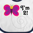 thumbnail image 4 of Inktastic 2nd Birthday I'm Two Girls Butterfly Girls Baby Bib, 4 of 4