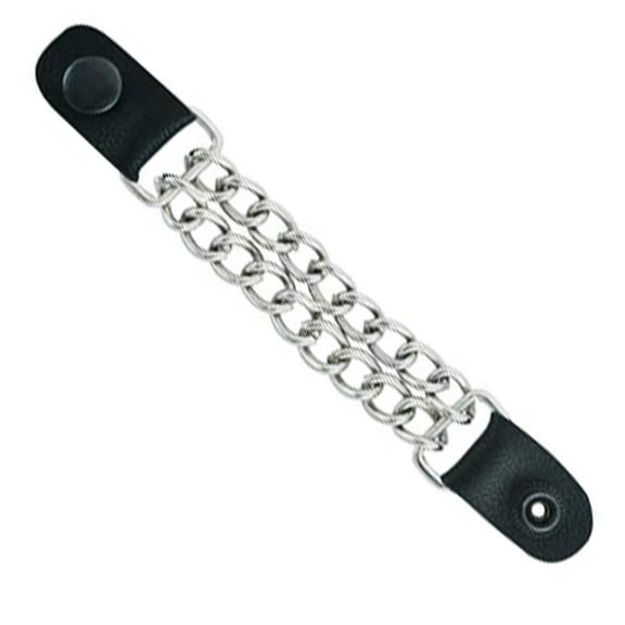 Daniel Smart Motorcycle Vest Extender - Silver Double Chain Biker Vest Extender with Butterfly Design & Snap Button 1-PCS