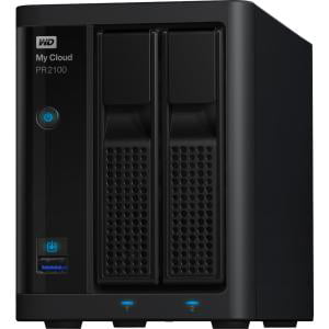 WD 8TB My Cloud PR2100 Pro Series Media Server with Transcoding, NAS - Network Attached Storage - Intel Pentium N3710 Quad-core (4 Core) 1.60 GHz - 2 x Total Bays - 8 TB HDD - 4 GB RAM DDR3L