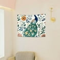 thumbnail image 6 of ZFLMY Peacock Floral Wall Art Tapestry 100% Polyester Home Decor for Decorative Wall Hanging Bedroom Living Room Decoration 40x30in, 6 of 6