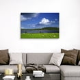 thumbnail image 4 of Great Big Canvas "Ireland, County Roscommon. Pastoral scene of lake and grazing sheep"  by Dennis Flaherty Muted Blue Pale Blue   Wrapped Canvas Print Wall Artwork, 4 of 7