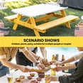 thumbnail image 6 of Dogs Showering Table Cloths for 6 Foot Rectangle Tables, Modern Abstract Art Funny Animals Patio Waterproof Elastic Fitted Tablecloths, Washable Rectangular Table Cover for Camping, 6 of 8