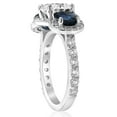thumbnail image 4 of Pompeii 3 1/2 ct Sapphire & Lab Grown Diamond Engagement Ring 14k White Gold (GH,VS2-SI1), 4 of 5
