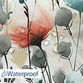 thumbnail image 6 of Rustic Boho Floral Shower Curtain, Bright Colorful Watercolor Flower Botanical Shower Curtain, Cute Minimalist Aesthetic Floral Bath Curtain with 12 Hooks, 72"×72" Blue Pink Sage Teal Cream Tan Grey, 6 of 6