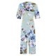 thumbnail image 5 of Pantalones de Vestido Casual para las Mujeres Impresión Floral Manga Corta con Cuello en V Cremallera Lateral Bolsillo Pantalones de Sudadera para Primavera Verano, 5 of 5