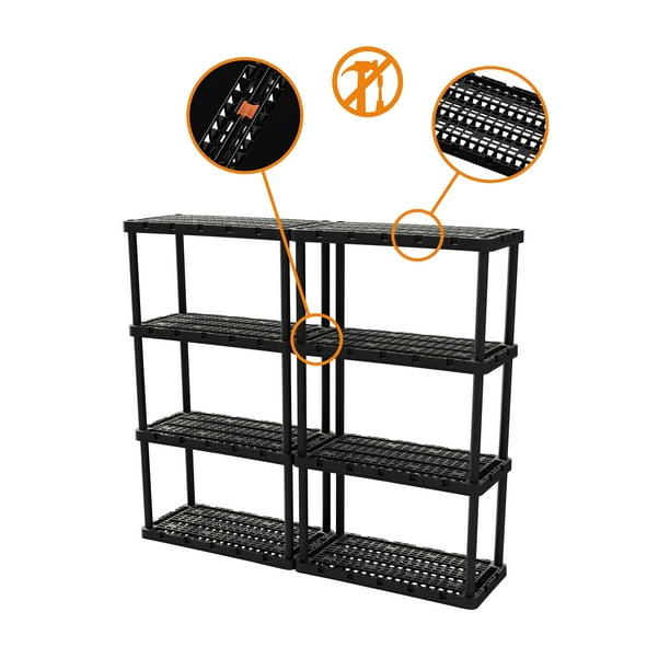 Gracious Living 4 Shelf Heavy Duty Garage Storage Unit, 18 x