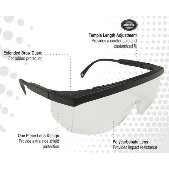 RADIANS Galaxy Safety Eyewear Glasses Black Frame / Silver Mirror Lens