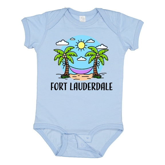 Inktastic Summer Vacation in Fort Lauderdale Boys or Girls Baby Bodysuit