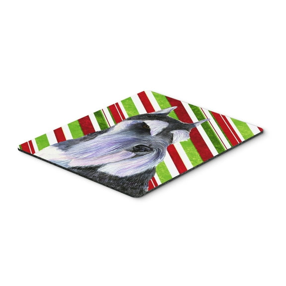 Carolines Treasures SS4546MP "Schnauzer Candy Cane Holiday Christmas Mouse Pad Hot Pad or Trivet" Large multicolor