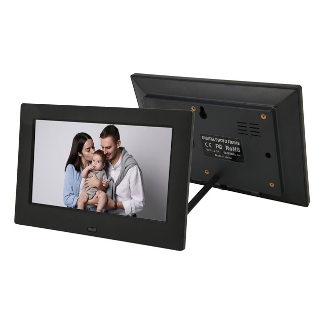 7 Inch Digital Photo Frame, HD 1080P Digital Picture Frame, Plug in USB or SD Electronic Photo Frame Video and Music Support, with Clock and Calendar Function