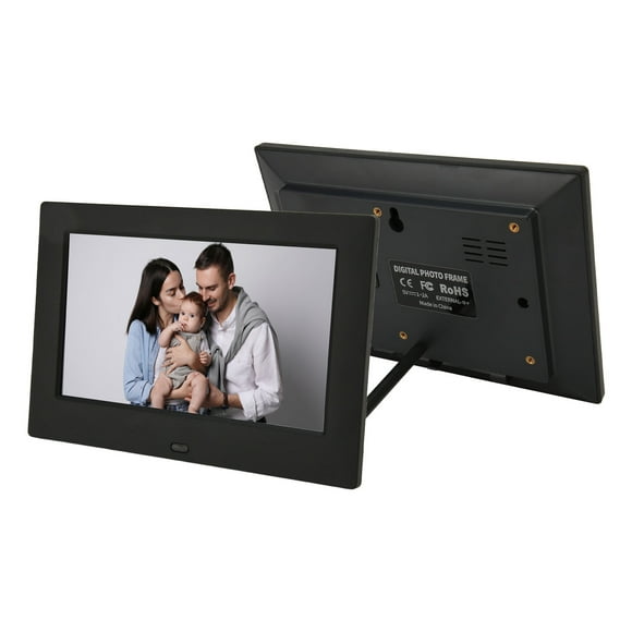 7 Inch Digital Photo Frame, HD 1080P Digital Picture Frame, Plug in USB or SD Electronic Photo Frame Video and Music Support, with Clock and Calendar Function